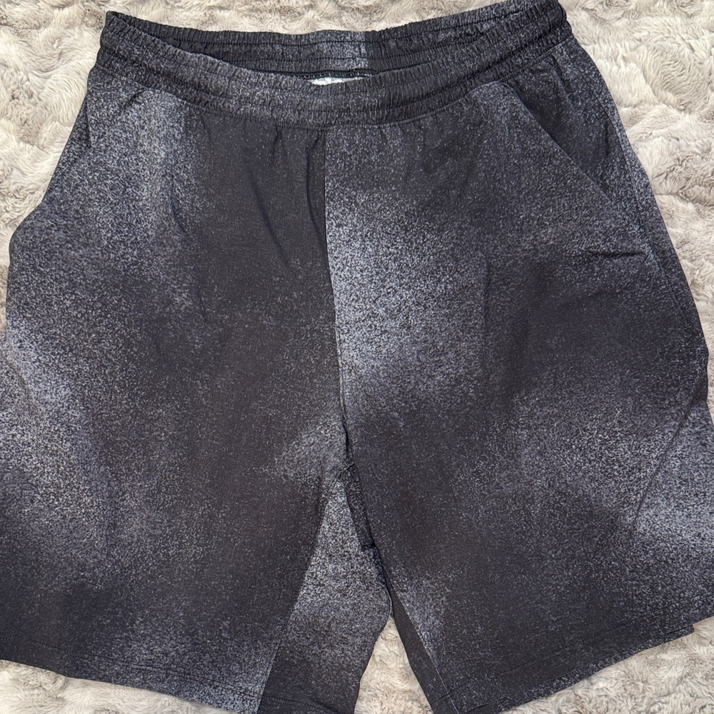 lululemon athletica Men's Charcoal and Black Athletic Shorts